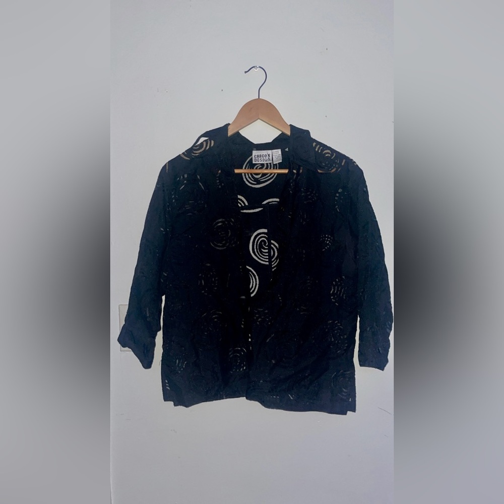 Black Chico's Transparent Top